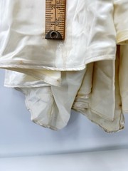 1930s Wedding Bridal Gown Ivory Liquid Satin & Embroidered Lace Train Handmade