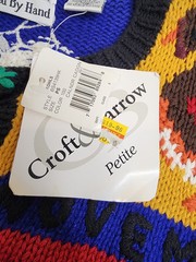 Vintage NWT Croft Barrow Holiday Teacher Months Grandma Knit Cardigan Sweater Sm