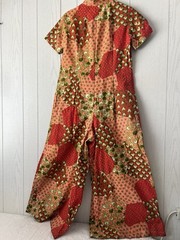 VTG 1960’s Jumpsuit Mod Culotte Psychedelic Handmade Medium LG Green