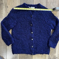 Vintage Tam Italia Hand Made Wool Mohair Button Cardigan Made In Italy SZ Medium