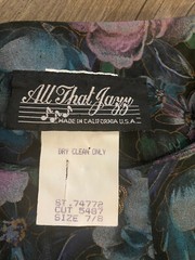 Vintage Late 70 Early 80s Women’s Floral Blouse And Skirt Set Cotton 7/8