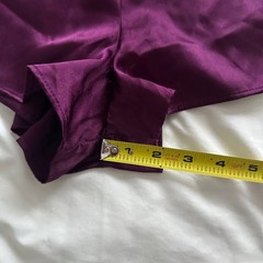 Vintage 90s Victoria’s Secret Purple Satin Pjs Cami & Shorts Set Slip Size M