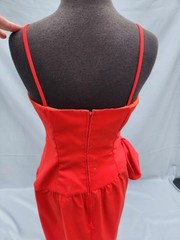Vintage A.J. Bari Spaghetti Strap Dress w/Bow Size 8 ~ Red ~ SEE DESCRIPTION