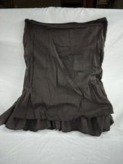 Vintage Miss Chievous brown Boho Hippy Multitiered Ruffles Cotton Skirt Sz L
