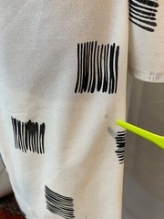 Black and White Graphic Dress 1980s New Wave Asymmetrical peplum back button M