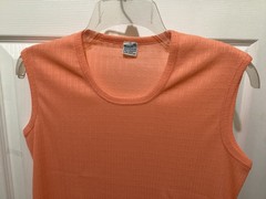 Vintage 60s 70s Sleeveless Orange Sherbert Mod Blouse Vintage K Mart Miss K ~M