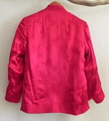 Vtg Peony Brand Shanghai Jacket Rayon Satin Insulated Reversible Pockets XL(USM)