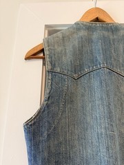 Vintage 70s Ralph Lauren Western Wear Denim Vest 1970s RRL Country Southwest USA