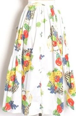 Vintage 1980’s Emanuelle Fruit Basket Print Skirt