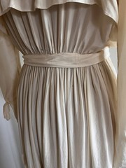Antique Edwardian WWI Ivory Silk Tea Dress | c. 1910–1914 | Ruffled & Pleated |