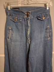 HTF Vintage 1970s FOXMOOR Hippie Bell Bottoms Blue Jeans SZ 11