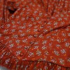 Vtg Laura Ashley Red Floral Midi Prarie Dress UK 14 US 10 Cottagecore Teatime