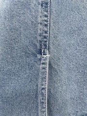 Vintage 1990s 2000s Y2K Patchwork Heart Denim Jean Midi Wiggle Skirt medium