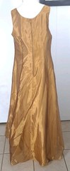 VTG Onyx Nite Gold Metallic Fit & Flare Dress 14 Classic Tulle Formal Prom Hoco