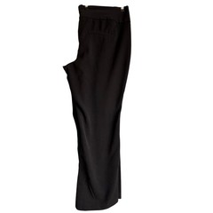 Vintage 2000s Black Career Minimalist Wide Leg Dress Pants Trousers Size 18 XL