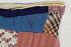 Vintage Skirt Sir Gal California Size S 60s Bohemian Patchwork Wood Button OOAK
