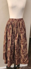 Vintage Polo Ralph Lauren Skirt Paisley 100% Cotton Midi Country Boho Small