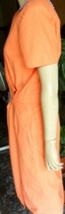KRIZIA THEN VINTAGE ORIGINAL 80s Cotton Dress/Dress Size 48 Orange