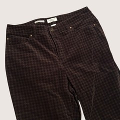 Charter Club Lexington Straight Pants Women’s Size 8 Black & Brown Houndstooth