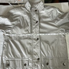 Vintage London Fog Light Grey Utility Windbreaker Rain Coat Size S