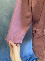 Vintage 80s Club West Cotton Tunic Blouse USA Made Pink Mauve Lagenlook Shirt S