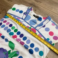 Vintage Leonard Paris Shift Dress Polka Dot Fruit Print Mod Retro Dopamine Dress