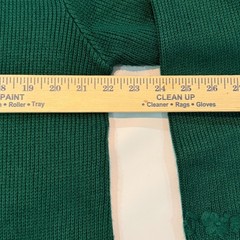 VTG Crystal Kobe Cardigan Sweater Women XL Green Embroidered Floral Gold Button