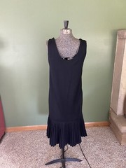 Vintage 80s Black Drop Waist Cocktail Dress Roaring 20s Flapper Taurus II