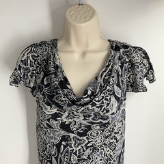 Vintage 90s Y2K 100% Silk Floral Paisley Dress Large Hawaiian Fairy Charter Club