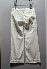 Vintage Y2K American Eagle Outfitters Cream Ivory Low Rise Wide Leg Flare Jeans