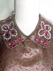 Vintage Metallic Brocade Dress&Coat