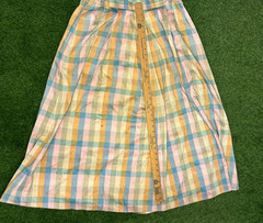 Leo Narducci California Design Vintage Multicolor Silk skirt Size 18 Plaid