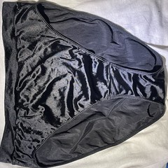 Vintage Victoria’s Secret High Leg Brief Second Skin Black Shiny panties Size XL