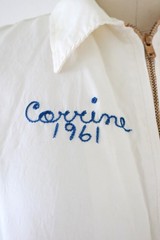 Vtg 1960s FFA Chapter Sweetheart 1961 White Jacket Medium Chain Stitched – EVC