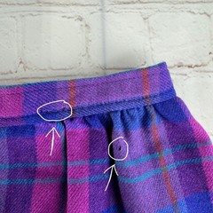 Vintage Pendleton Purple Plaid 100% Virgin Wool Made in USA Midi Skirt Size 10