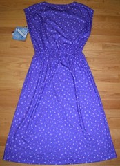VTG NOS Womens Dress Purple Floral Union Label USA Sears See Measurements 14