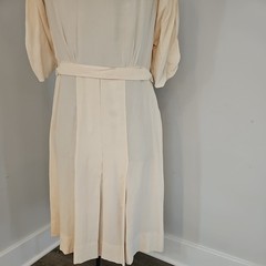 1920s John Wanamaker Deco Flapper Dress with Jacket Sash & Belt Cut Out Shoulder