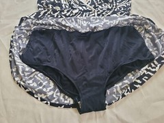 Vintage Robby Len Lane Bryant One Piece Swimsuit Dress Skirt Womens Size L/XL