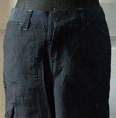 90’s UNIONBAY Black Slick Nylon Cargo Trouser Pants Slacks 1
