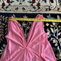 1960’ Claire Sandra Lucie Ann Hollywood Goddess Pink Lounge Gown Gold Tag
