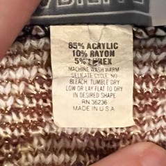 Arielle Sweater Large Ladies Coogi Style Metallic Knit Brown Vintage 80’s