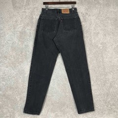 Vintage Levis 551 Relaxed Fit Tapered Leg Jeans Womens 12 Long Black Made in USA