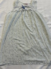 Vtg Just for Women Blue Floral Sheer Lace Nightgown Cottagecore Sleepwear 80’s