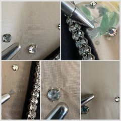 1970s Custom Opera Stage Recital Gown Costume Shoulder Cape Rhinestone Dress VTG