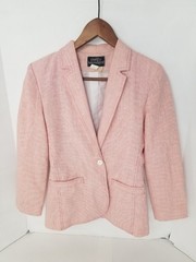 Vintage Patty Woodard California Women XS Blazer Red White Seersucker Lined 70’s