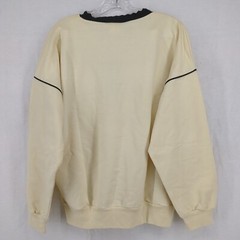 Vtg. Marcia Sweater Yellow Center Patch Graphic Black Trim USA Made Lg Pullover