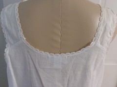 VINTAGE CHARACTER SHORTIE WHITE BABY DOLL NIGHTIE NIGHT GOWN 1 PIECE L