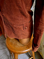 VTG 70’s CHANGING SCENE RUSTY BROWN CORDUROY W/ POCKETS BLAZER JACKET SZ 5 (S)