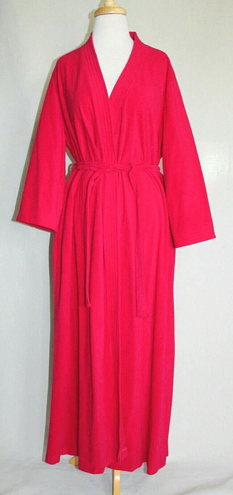 Vintage VANITY FAIR Lightweight Polyester RED Belted Robe Size Medium