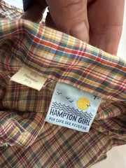 Vintage 1970s 1980s Hampton Girl Size 7 Shirt Blouse VTG